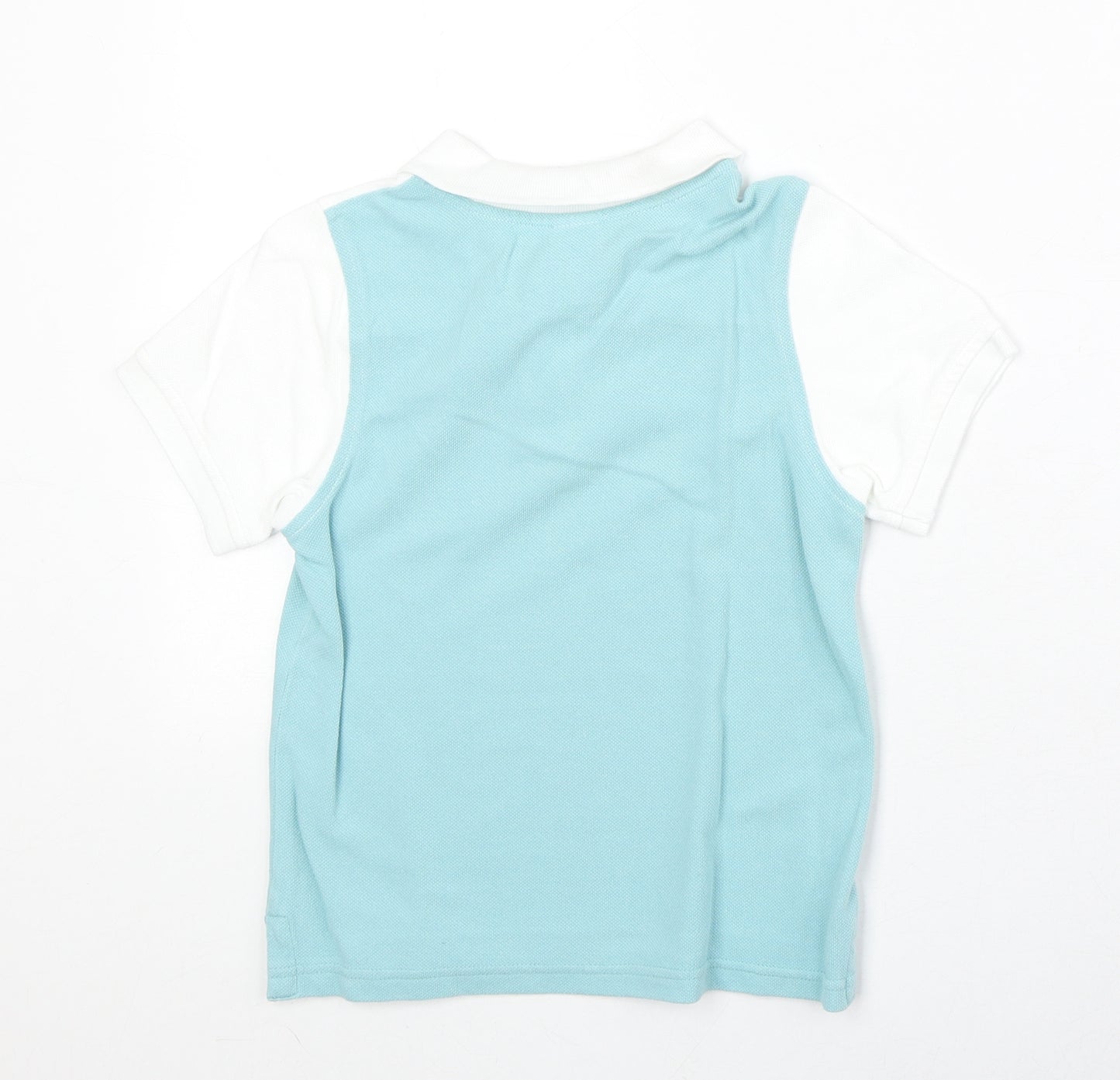 Gymboree Boys Blue Striped 100% Cotton Basic Polo Size 5 Years Collared Pullover