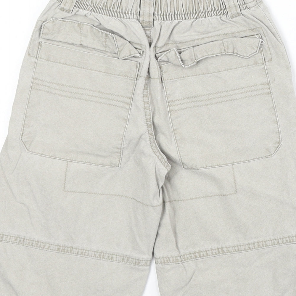NEXT Boys Beige Cotton Chino Shorts Size 5 Years Regular Zip