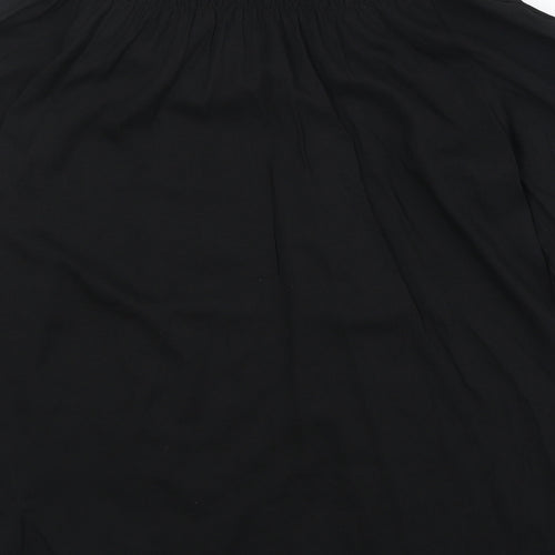 N.1 Womens Black Viscose Basic Blouse Size S Off the Shoulder