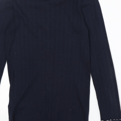 NEXT Womens Blue Round Neck Viscose Cardigan Jumper Size 10