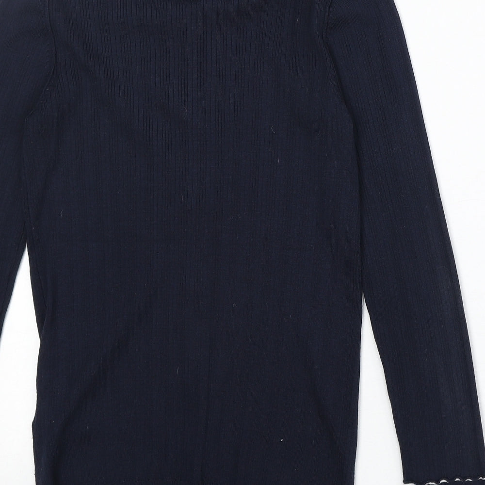 NEXT Womens Blue Round Neck Viscose Cardigan Jumper Size 10