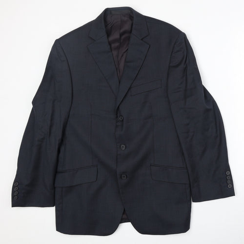 Marks and Spencer Mens Blue Wool Jacket Suit Jacket Size 38 Regular
