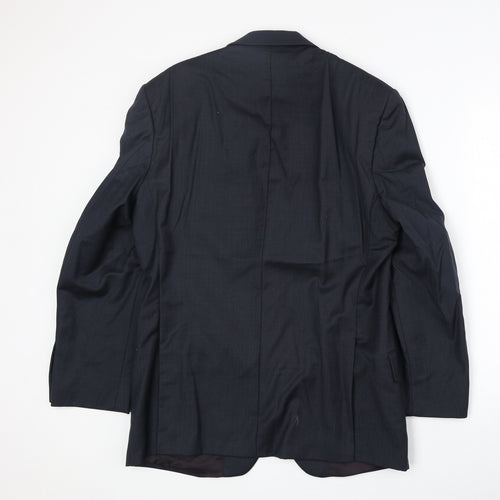 Marks and Spencer Mens Blue Wool Jacket Suit Jacket Size 38 Regular