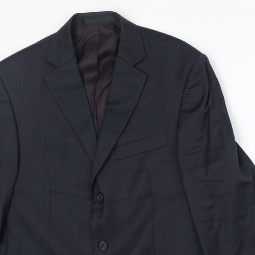 Marks and Spencer Mens Blue Wool Jacket Suit Jacket Size 38 Regular
