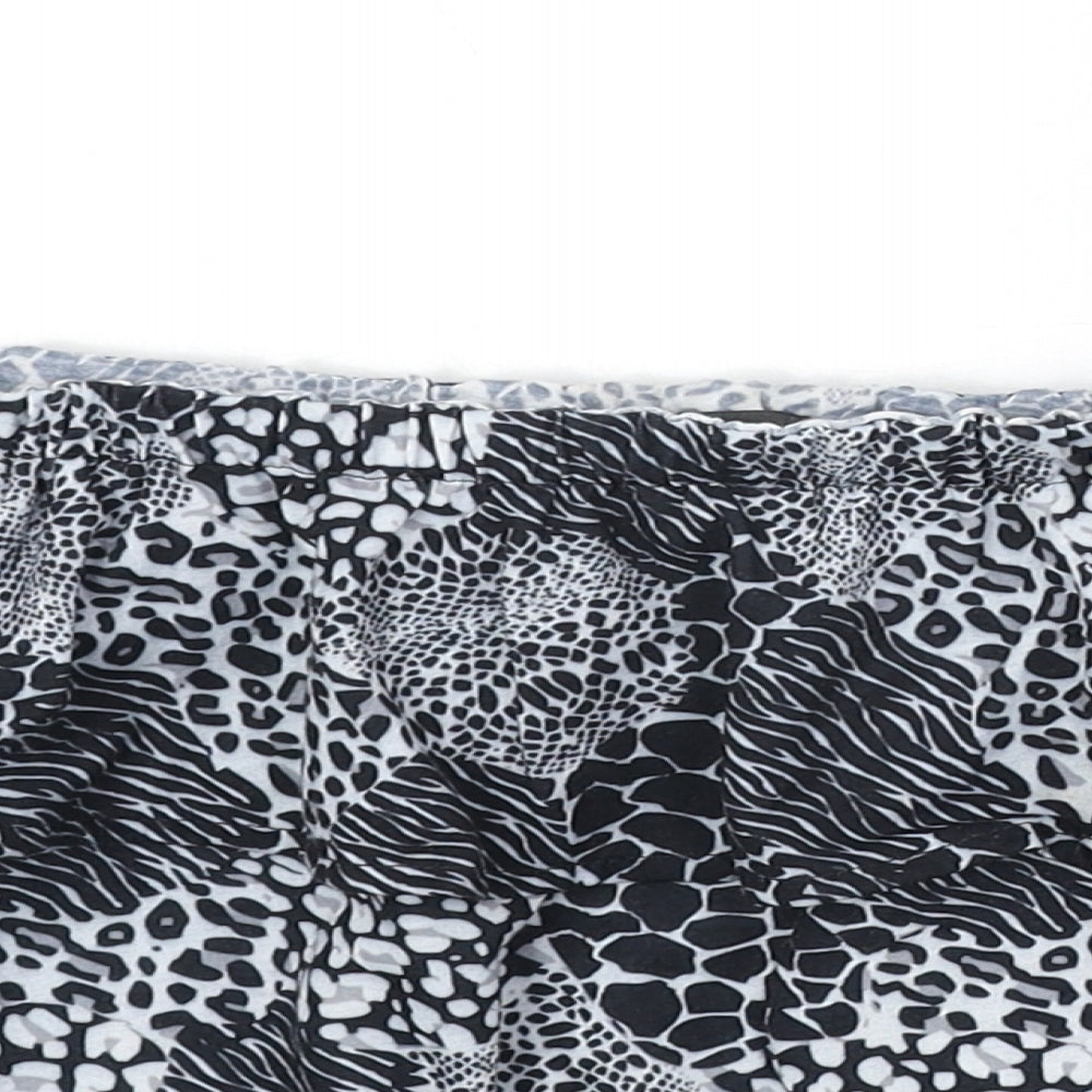 Studio Girls Blue Geometric Polyester Cropped Blouse Size 10-11 Years Off the Shoulder Pullover