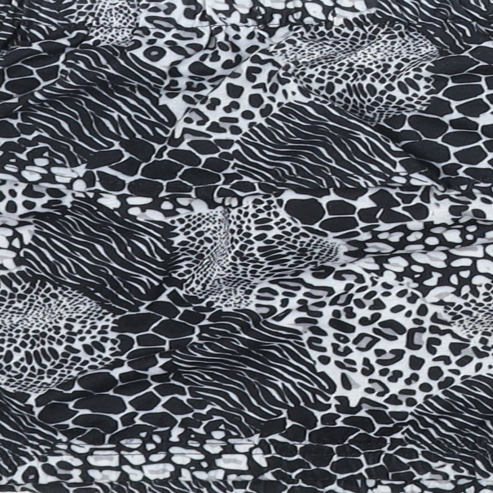 Studio Girls Blue Geometric Polyester Cropped Blouse Size 10-11 Years Off the Shoulder Pullover