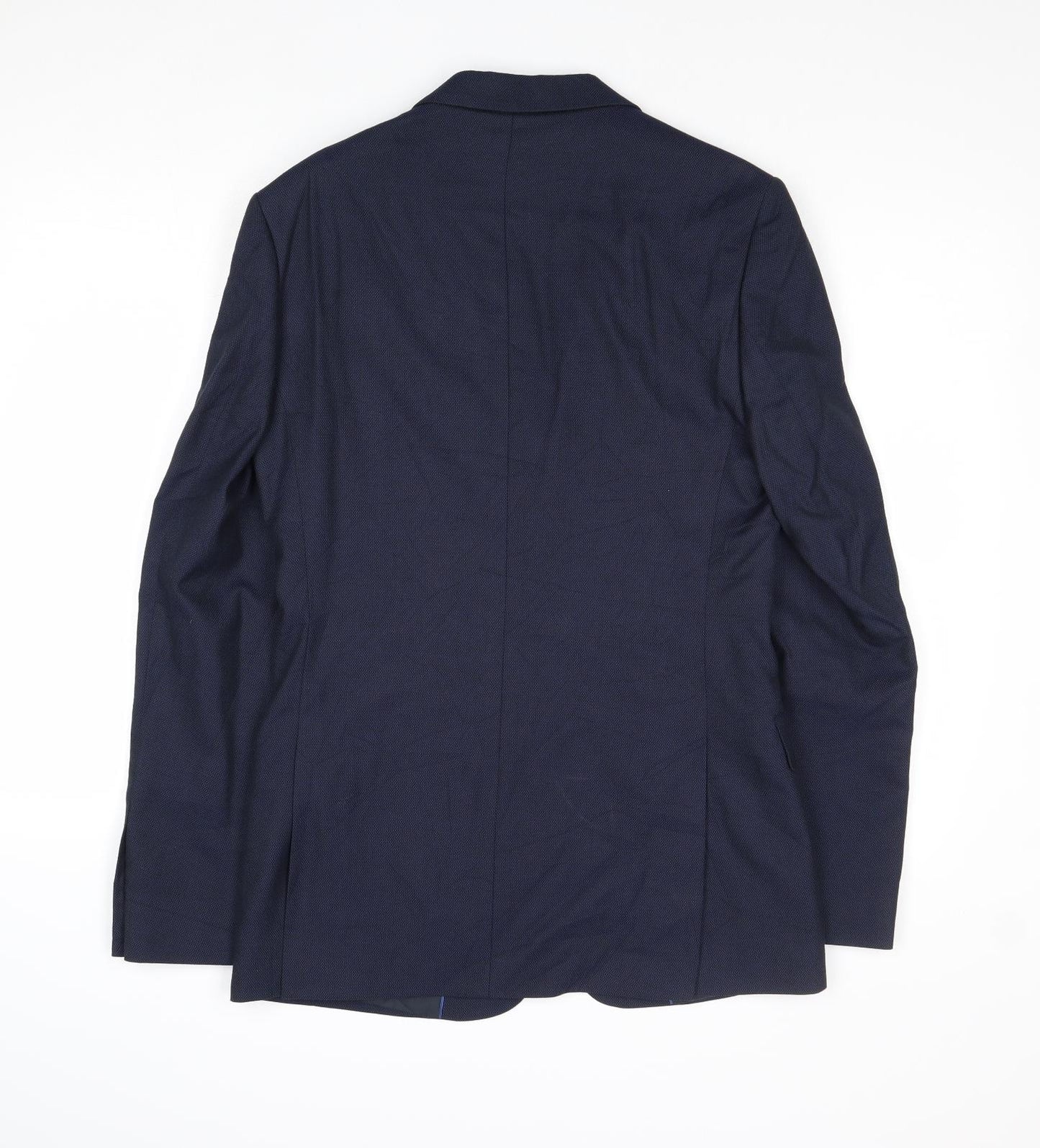 Marks and Spencer Mens Blue Polyester Jacket Suit Jacket Size 36 Regular