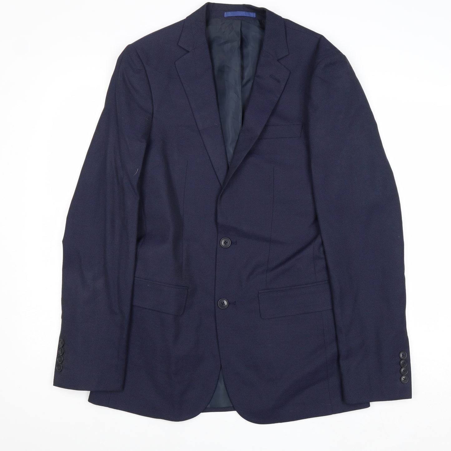 Marks and Spencer Mens Blue Polyester Jacket Suit Jacket Size 36 Regular