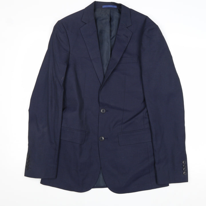 Marks and Spencer Mens Blue Polyester Jacket Suit Jacket Size 36 Regular