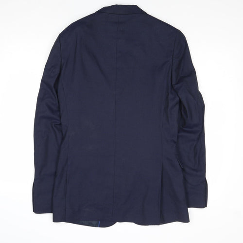 Marks and Spencer Mens Blue Polyester Jacket Suit Jacket Size 36 Regular