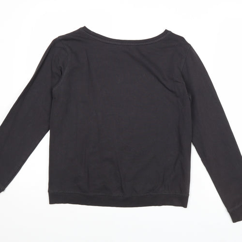 H&M Girls Black Cotton Pullover Sweatshirt Size 15 Years Pullover - Bronx