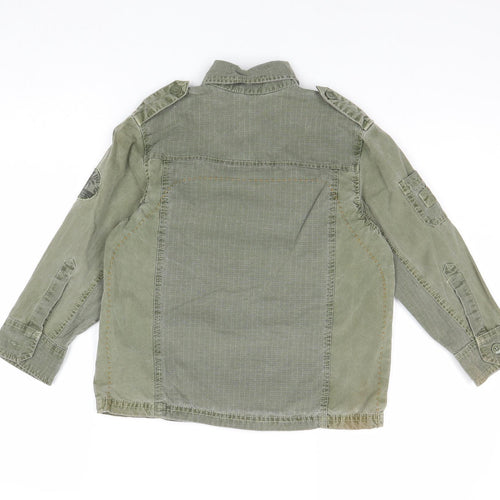 Marks and Spencer Boys Green Basic Jacket Jacket Size 5 Years Button