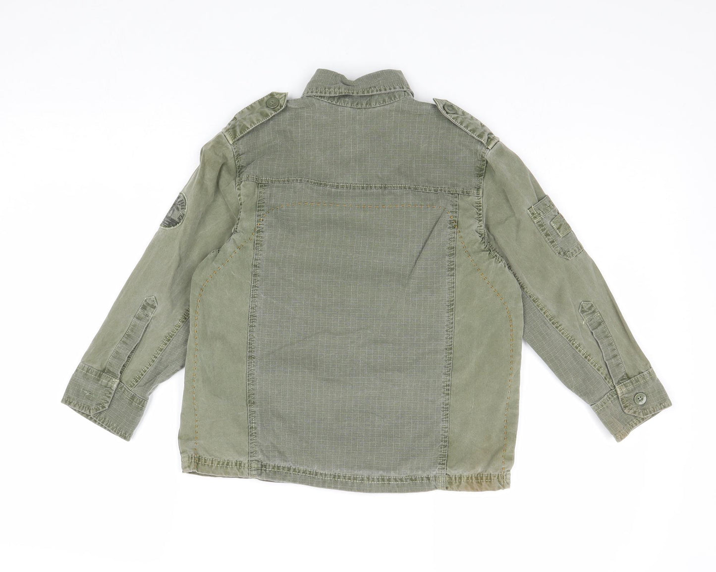 Marks and Spencer Boys Green Basic Jacket Jacket Size 5 Years Button