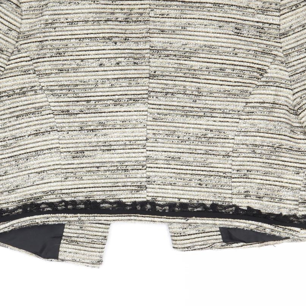 Dorothy Perkins Womens Beige Striped Jacket Blazer Size 12 - Lace Details