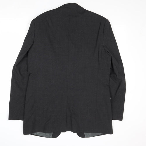 John Lewis Mens Grey Polyester Jacket Suit Jacket Size 42 Regular