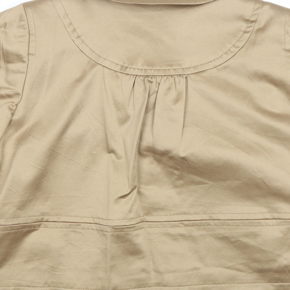 Zara Womens Gold Jacket Blazer Size S Button