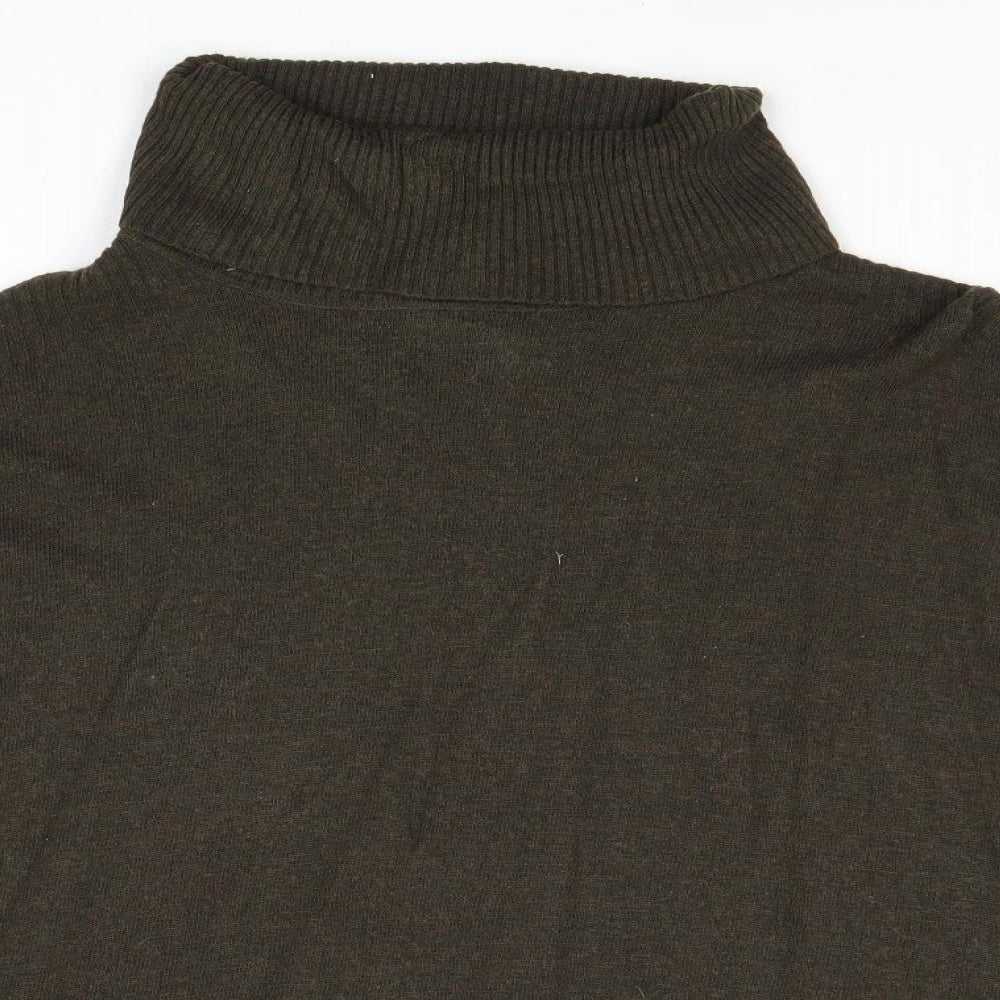 New Look Womens Grey Roll Neck Viscose Pullover Jumper Size M