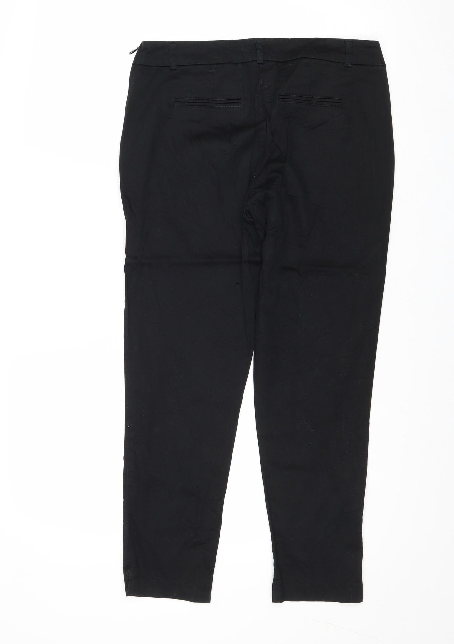ORSAY Womens Black Polyester Chino Trousers Size 8 Regular Zip