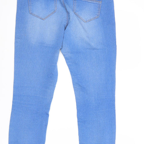 Yessica Womens Blue Cotton Skinny Jeans Size 12 Regular Zip