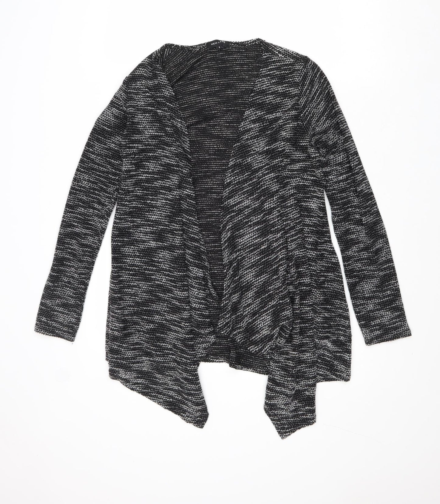 New Look Womens Grey V-Neck Polyester Cardigan Jumper Size S