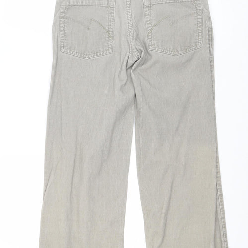 NEXT Boys Grey Cotton Chino Trousers Size 12 Years Regular Zip