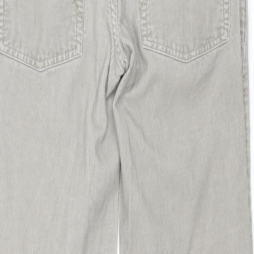 NEXT Boys Grey Cotton Chino Trousers Size 12 Years Regular Zip