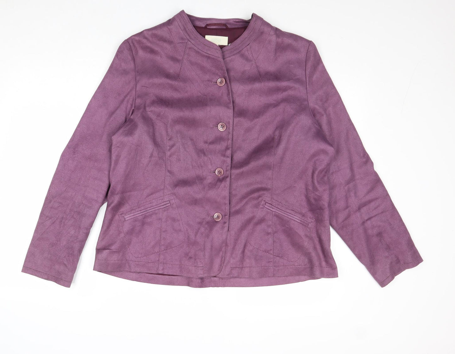 Marks and Spencer Womens Purple Jacket Size 18 - Suede