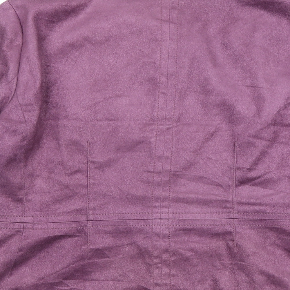 Marks and Spencer Womens Purple Jacket Size 18 - Suede