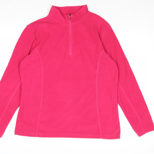 Crane Womens Pink Polyester Pullover Sweatshirt Size M Zip