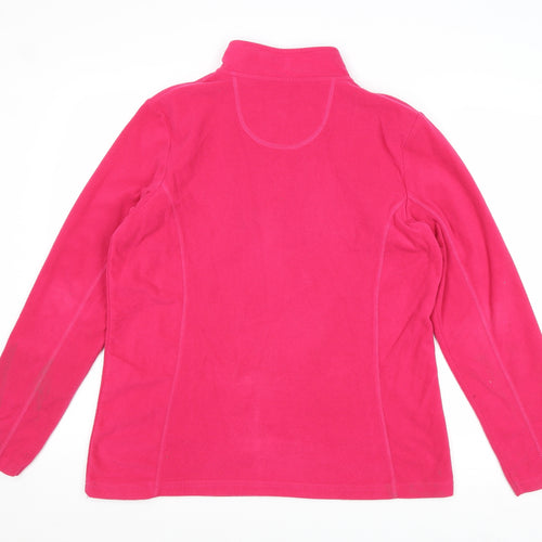 Crane Womens Pink Polyester Pullover Sweatshirt Size M Zip