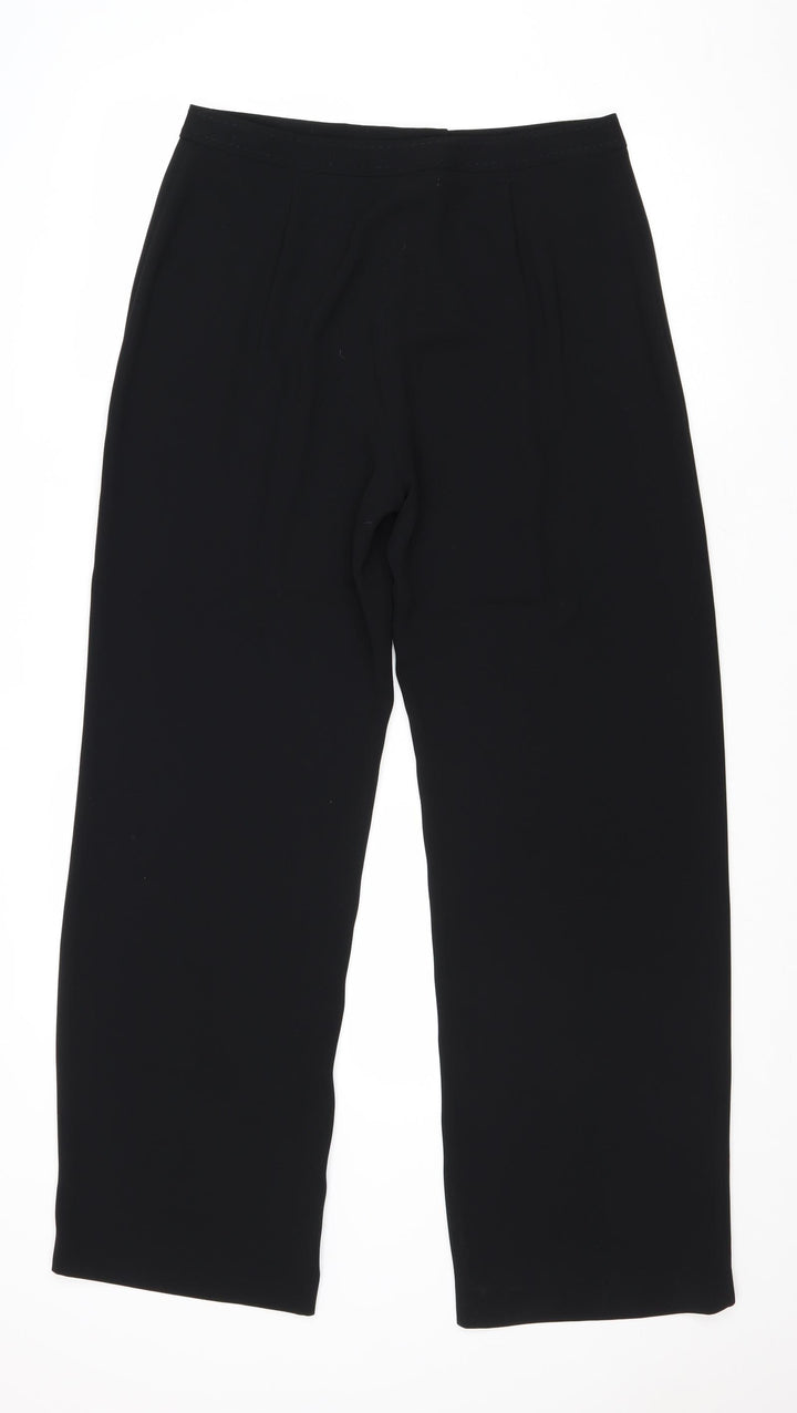 Debenhams Womens Black Polyester Dress Pants Trousers Size 12 Regular