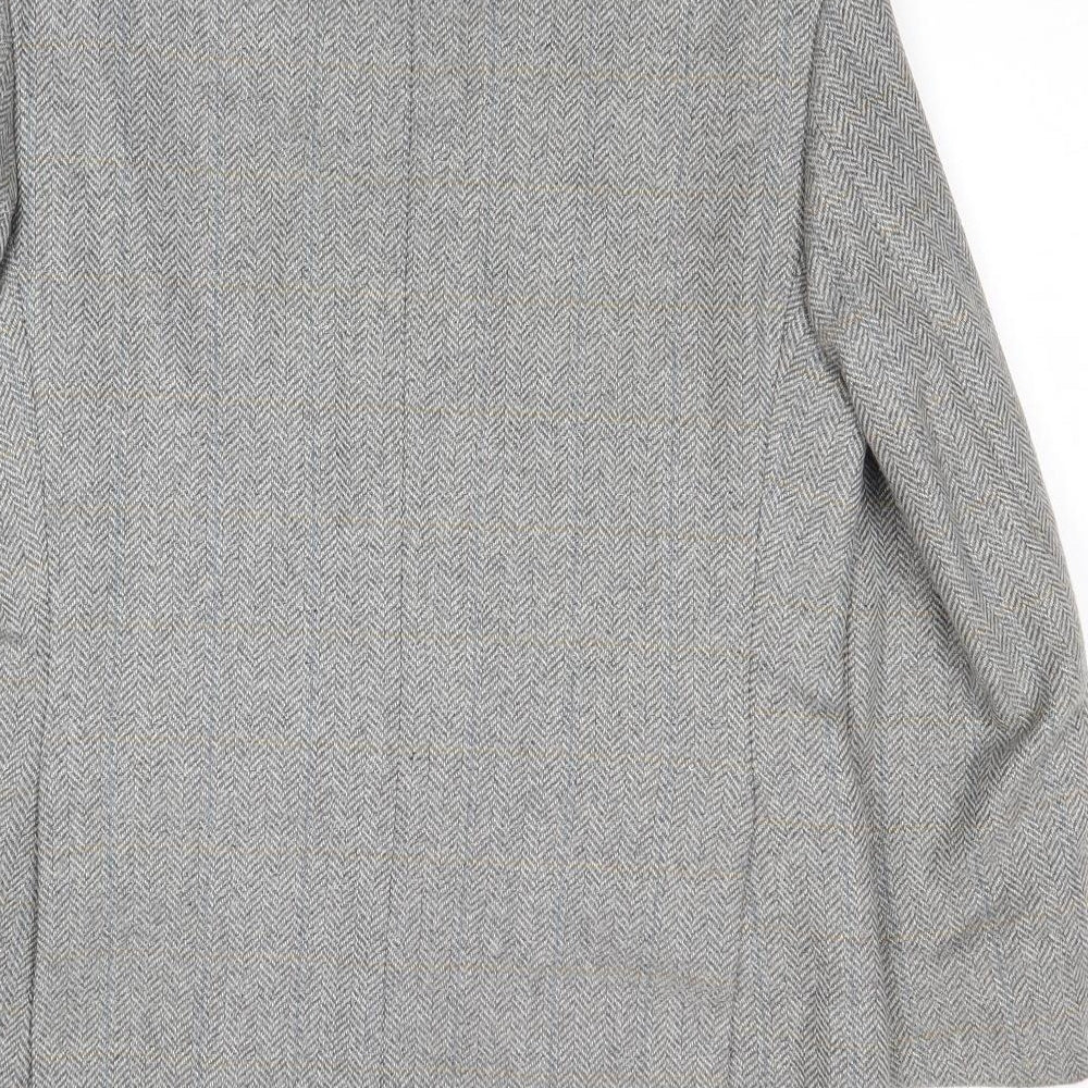 Dunn & Co Mens Grey Wool Jacket Suit Jacket Size 38 Regular