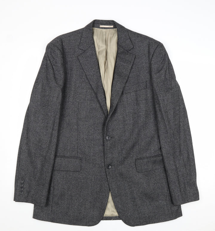 Deha Villand Mens Grey Wool Jacket Suit Jacket Size 42 Regular