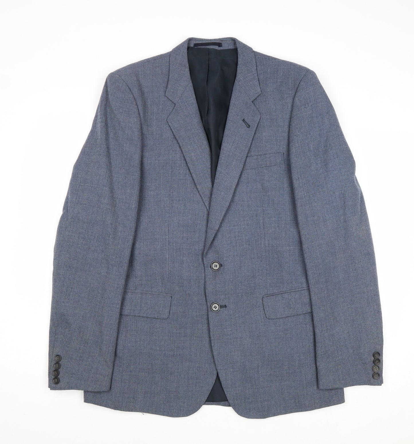 Peter Brown Mens Blue Wool Jacket Suit Jacket Size 36 Regular
