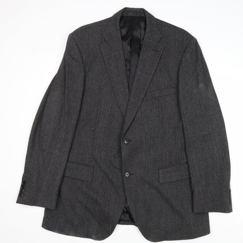 Wellington Mens Grey Wool Jacket Suit Jacket Size 42 Regular