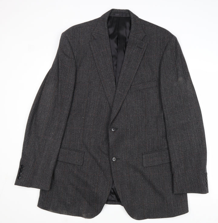 Wellington Mens Grey Wool Jacket Suit Jacket Size 42 Regular