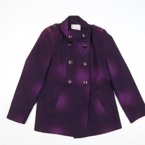 Lakeland Womens Purple Geometric Jacket Size 10 Button