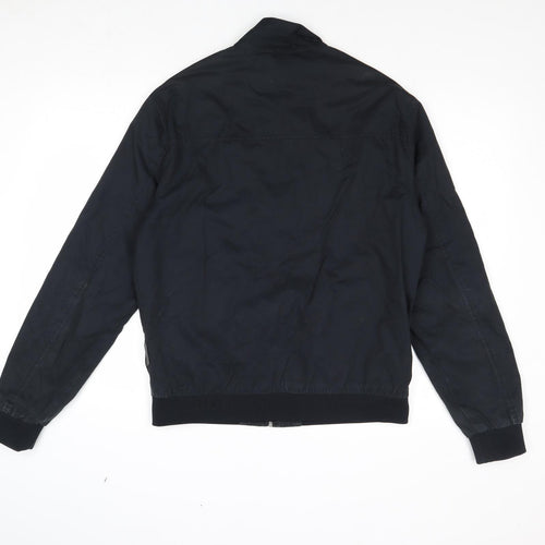 French Connection Mens Blue Bomber Jacket Jacket Size M Zip