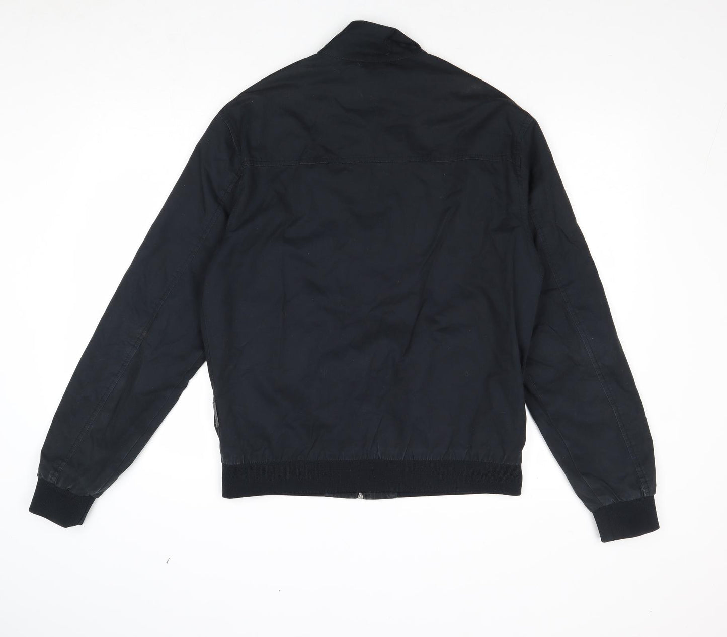 French Connection Mens Blue Bomber Jacket Jacket Size M Zip