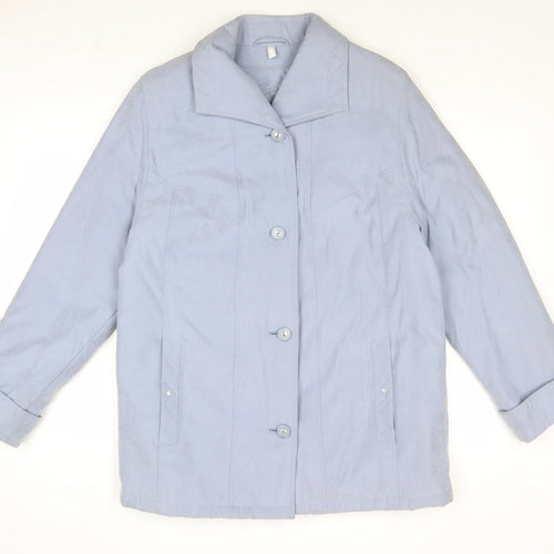 Winter Womens Blue Jacket Size 10 Button