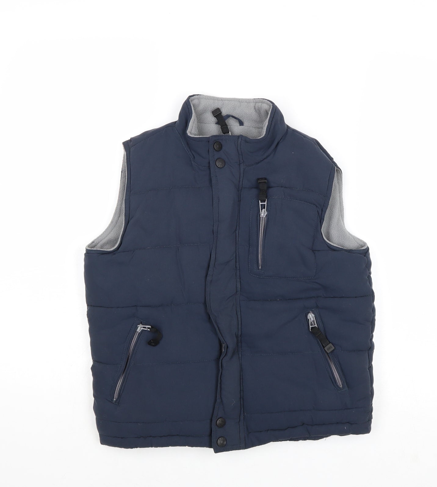 St Bernard Boys Blue Gilet Jacket Size 9 Years Zip