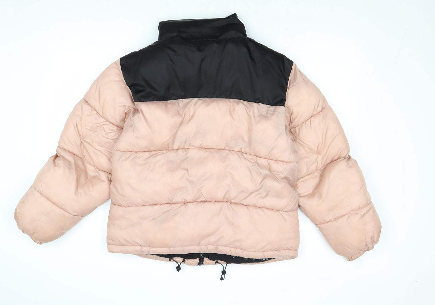 Pull&Bear Womens Pink Puffer Jacket Jacket Size S Zip