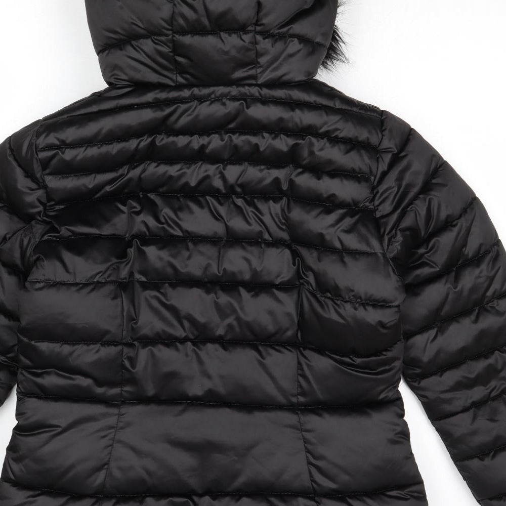 H&M Womens Black Puffer Jacket Jacket Size 12 Zip