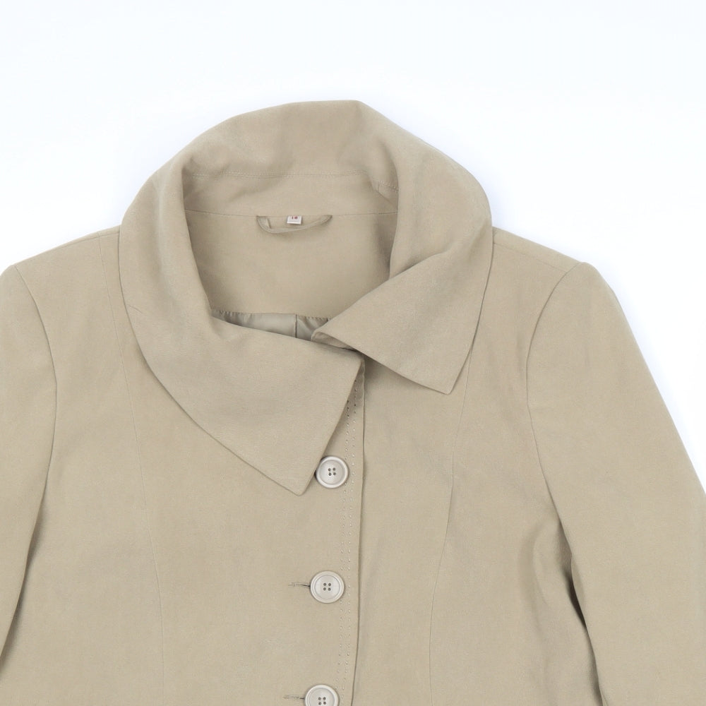 EWM Womens Brown Jacket Size 16 Button