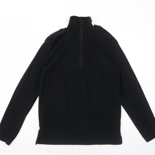 Churchill Womens Black Polyester Pullover Sweatshirt Size S Zip