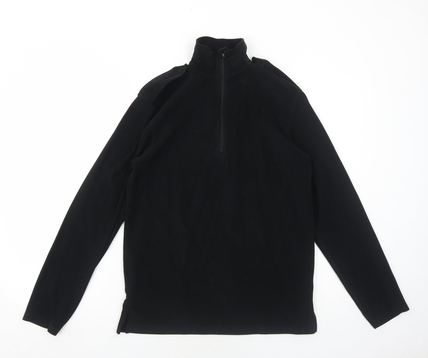 Churchill Womens Black Polyester Pullover Sweatshirt Size S Zip