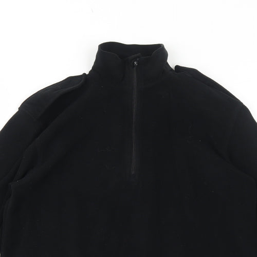 Churchill Womens Black Polyester Pullover Sweatshirt Size S Zip