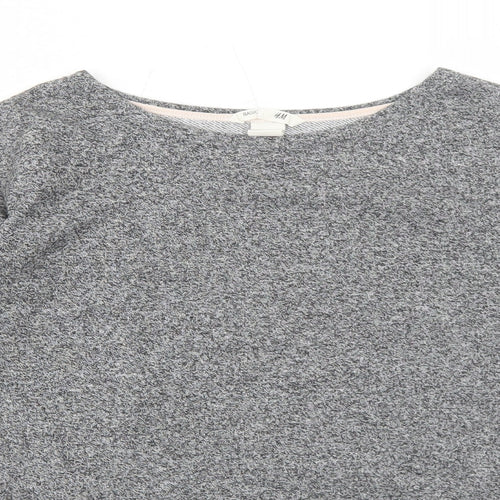 H&M Girls Grey Cotton Pullover Sweatshirt Size 10-11 Years Pullover