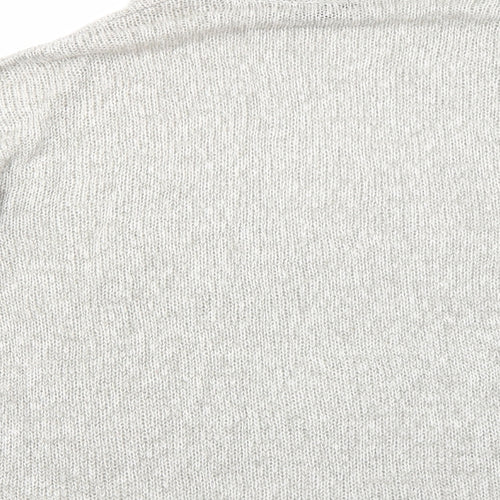 New Look Womens Grey High Neck Acrylic Pullover Jumper Size L