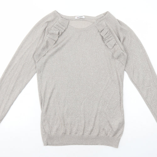 Damart Womens Beige Boat Neck Viscose Pullover Jumper Size 10